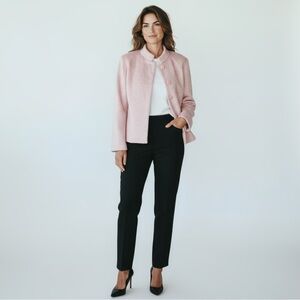 Vintage M.D.I. New York Pink Soft textured Jacket Womens 8 Office Siren coquette